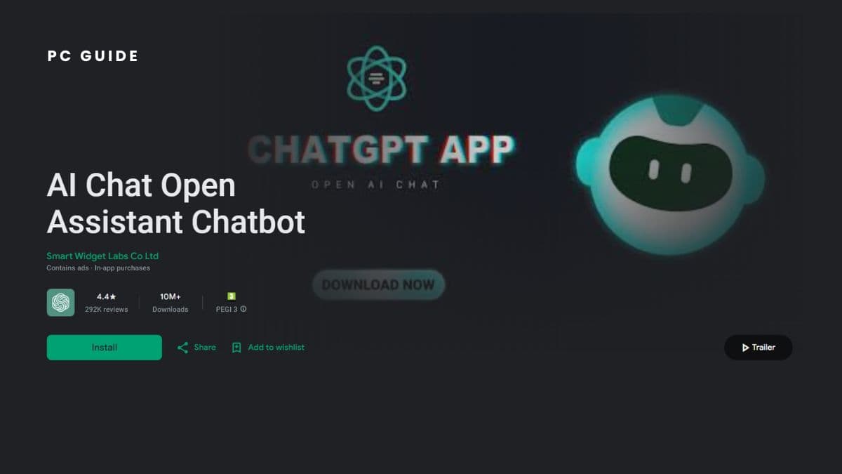 A text-based AI chatbot app with an open and assistant-like conversational interface.