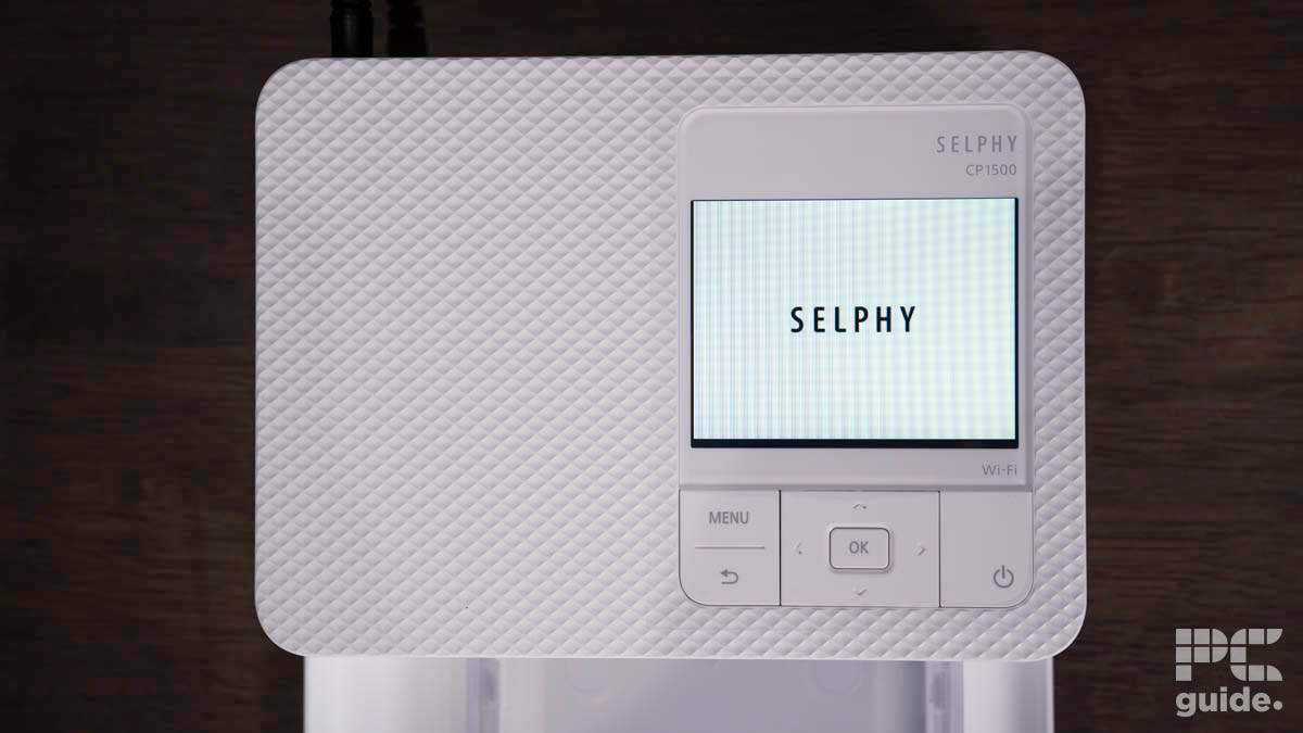 Canon SELPHY CP1500 printer top, Image by PC Guide