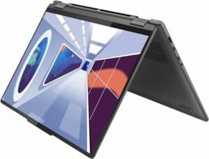 The Lenovo Yoga 7i, a versatile laptop with an open screen.