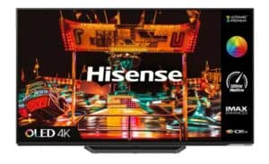 Hisense A85H LED TV with the word TV on it.