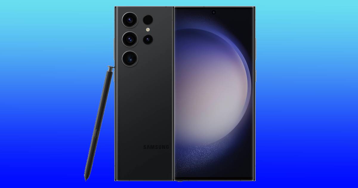 The samsung galaxy note 10 is shown on a blue background, featuring the best smartphone deals this Prime Day.
