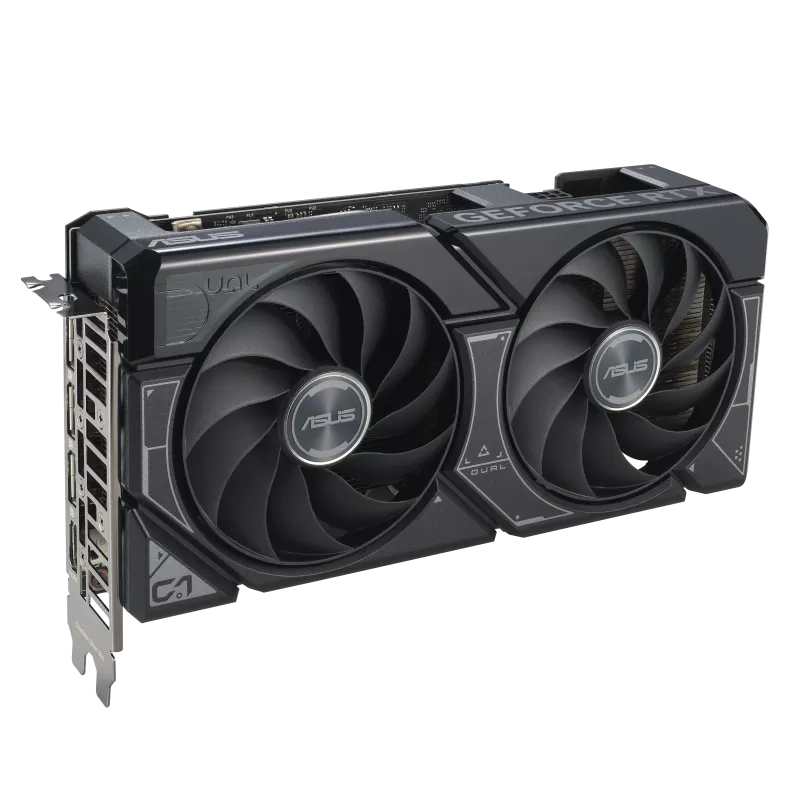 Asus Dual GeForce RTX 4060 OC Edition graphics card with dual-fan cooler design.