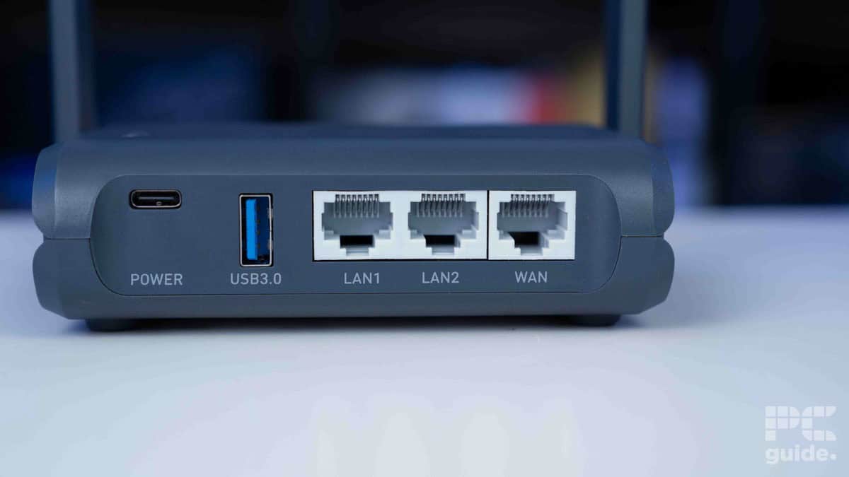 GL.iNet GL-AXT1800 (Slate AX) rear ports, Image by PCGuidee
