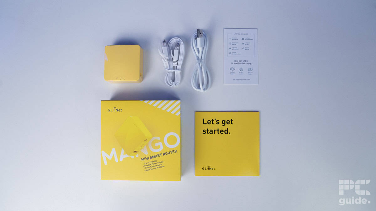 GL.iNet GL-MT300N-V2 Mango box contents, Image by PC Guide