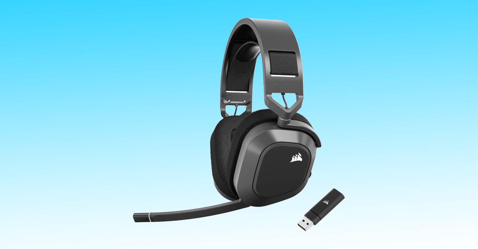 Corsair HS80 RGB Wireless Black Headband Headset for Gaming for
