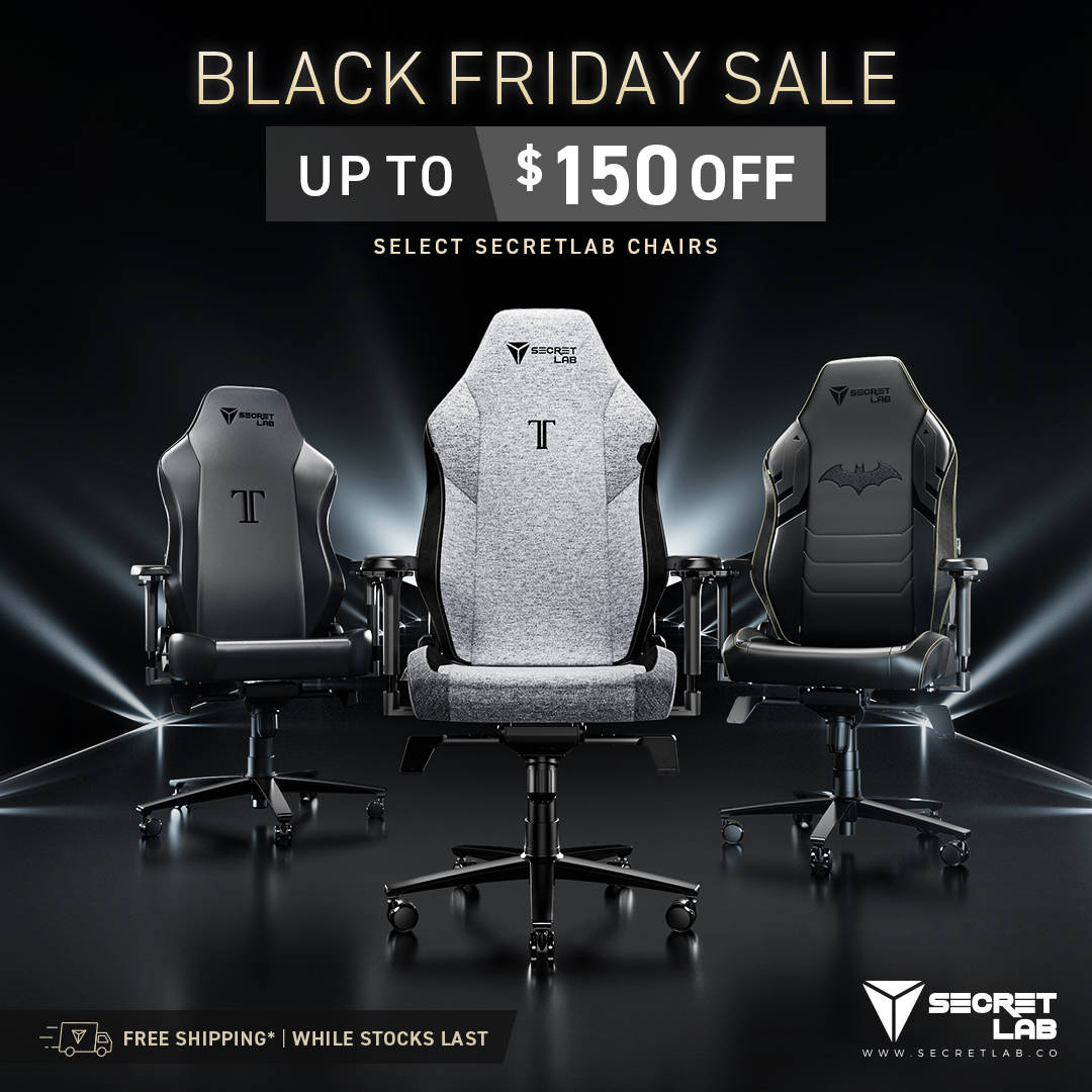 Secretlab’s announced Black Friday offers can save you up to $150 on select gaming chairs.