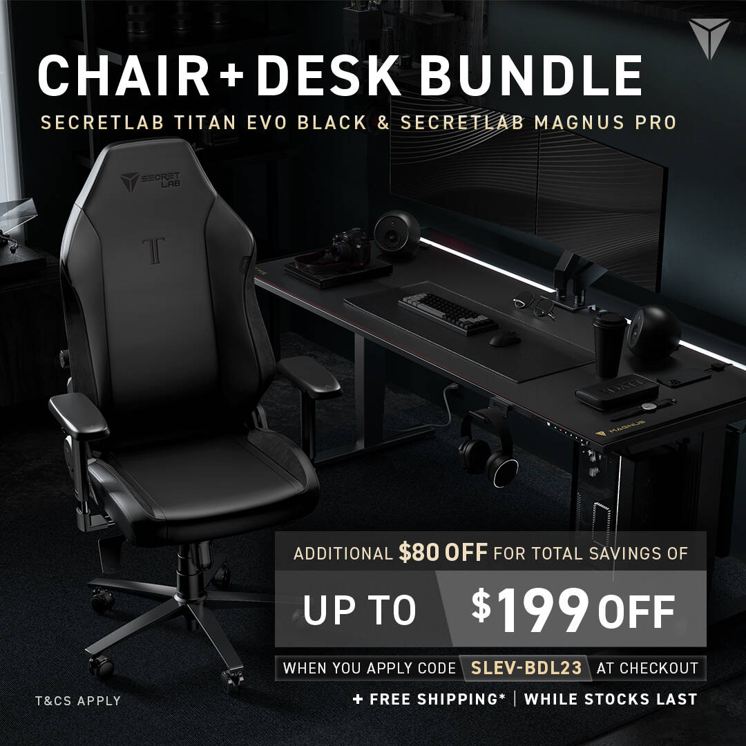 Secretlab's Chair & Desk Bundle offers can save you up to $150 during their Black Friday sale.