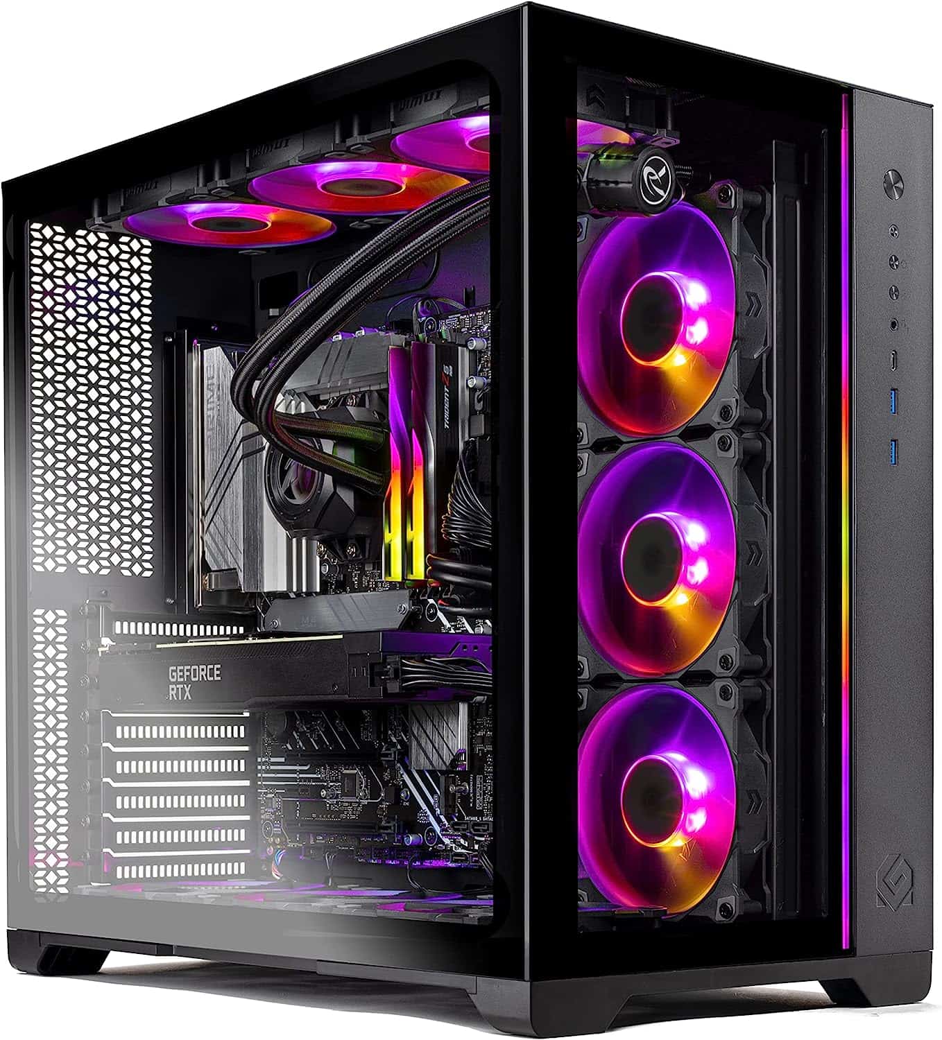 Skytech Gaming Eclipse Lite Gaming PC Desktop – AMD Ryzen 7 7800X3D 4.2 GHz, NVIDIA RTX 4070 Ti, 1TB NVME Gen4 SSD, 32GB DDR5 RAM RGB, 850W Gold PSU, 360mm AIO