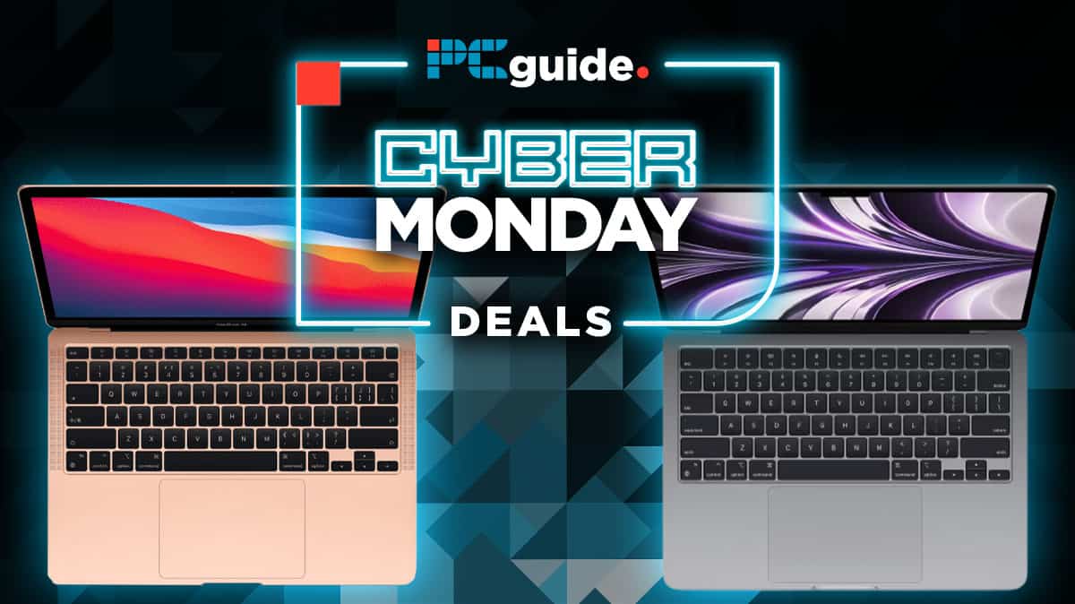 Two laptops with Cyber Monday deals.