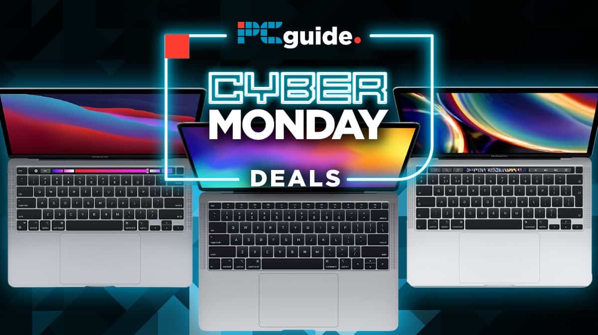 Three Cyber Monday laptops featuring MacBook deals.