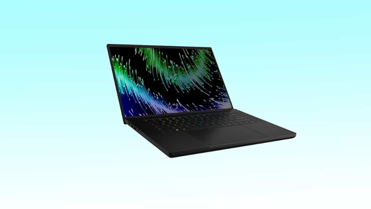 One of the best mini-led laptops with a green screen on it.