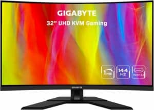 Gigabyte M32UC 32" curved gaming monitor.
