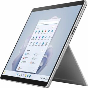 A Microsoft Surface Pro 9 tablet is shown on a white background.
