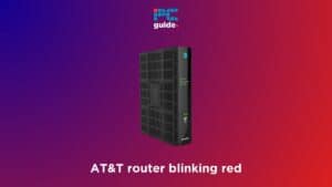 AT&T router blinking red.