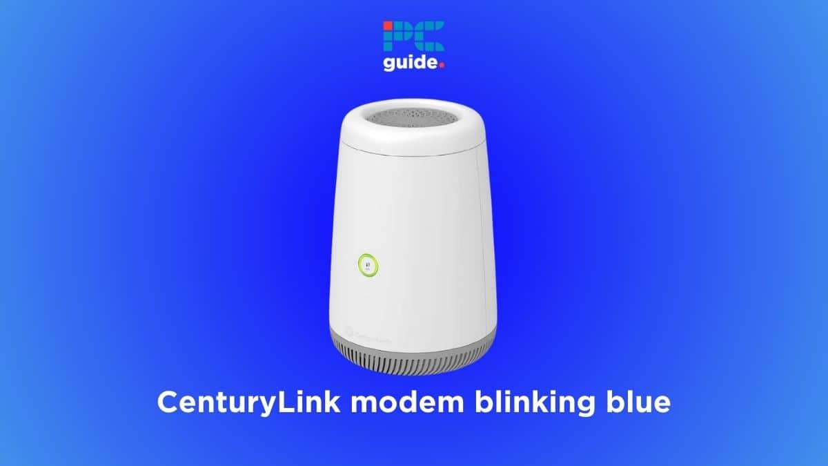 CenturyLink modem blinking blue