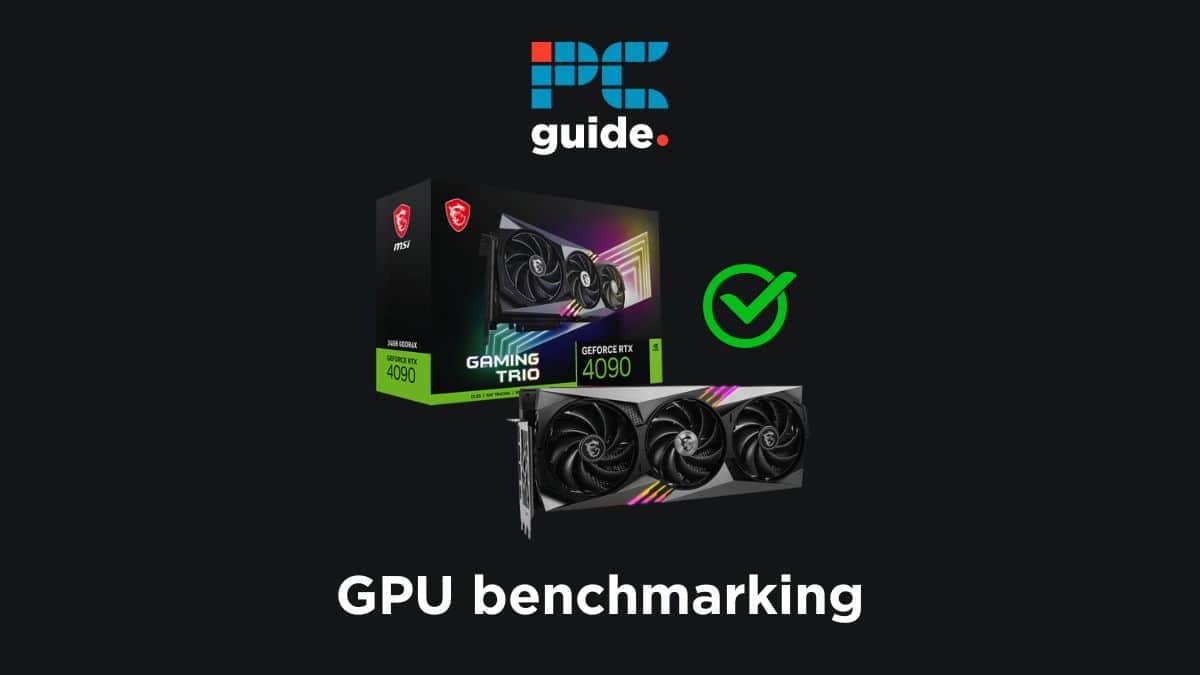 GPU benchmarking tools wiht MSI RTX 4090 box and green tick