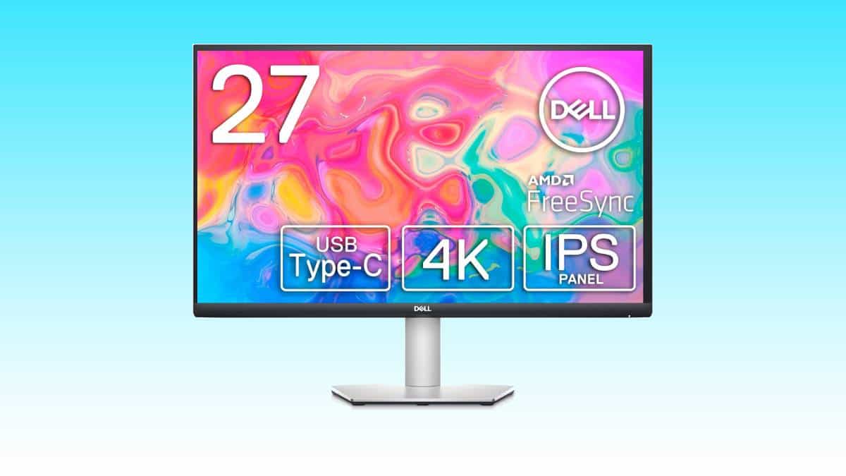 Score a pre-Christmas deal on a vibrant 27" 4K Dell monitor with a colorful background. Get a quarter off now!