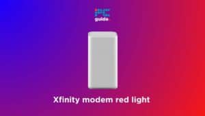 Xfinity modem red light