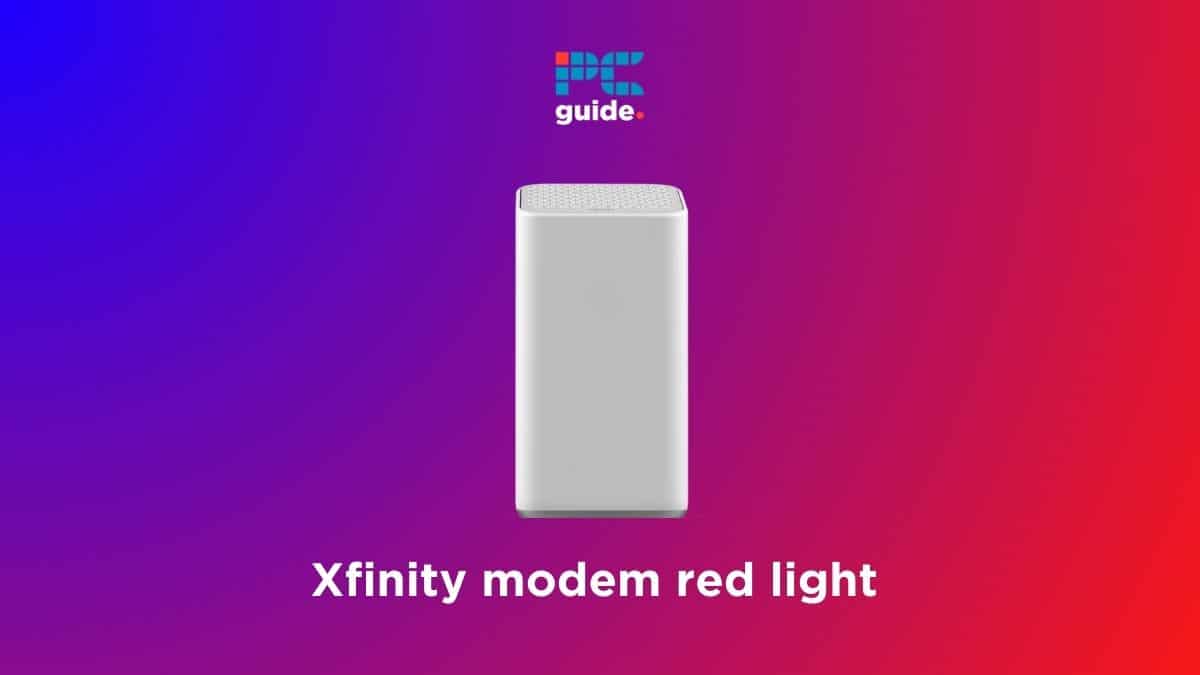 Xfinity modem red light