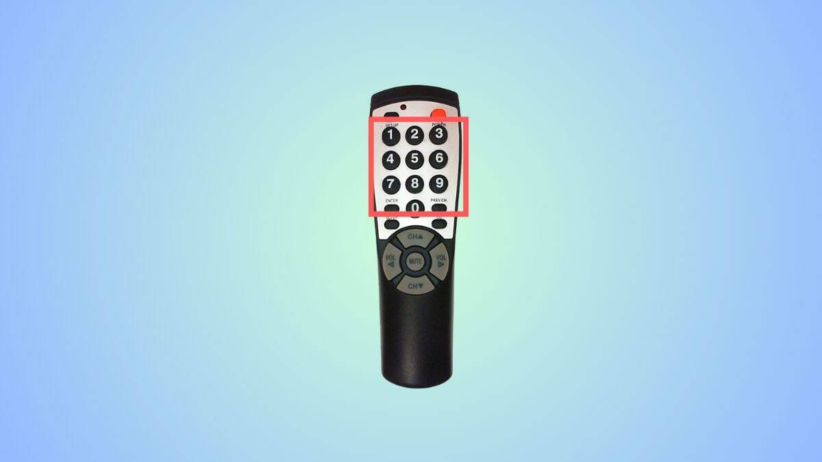 Brightstar universal remote with number buttons highlighted