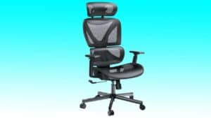 The NOBLEWELL ergonomic mesh chair boasts a sleek black design with a breathable mesh back and comfortable armrests.