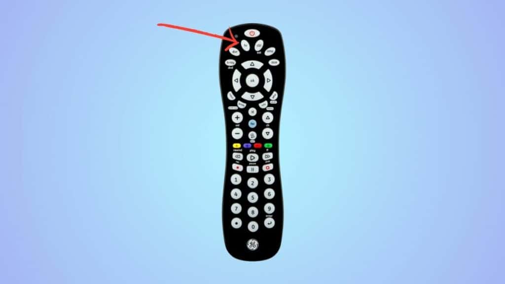 TV button on Universal remote 