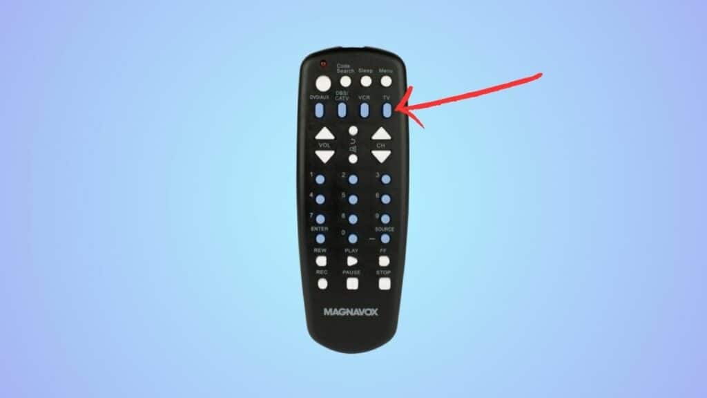 TV button on Magnavox universal remote