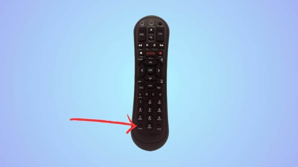 Xfinity XR2 universal remote setup button