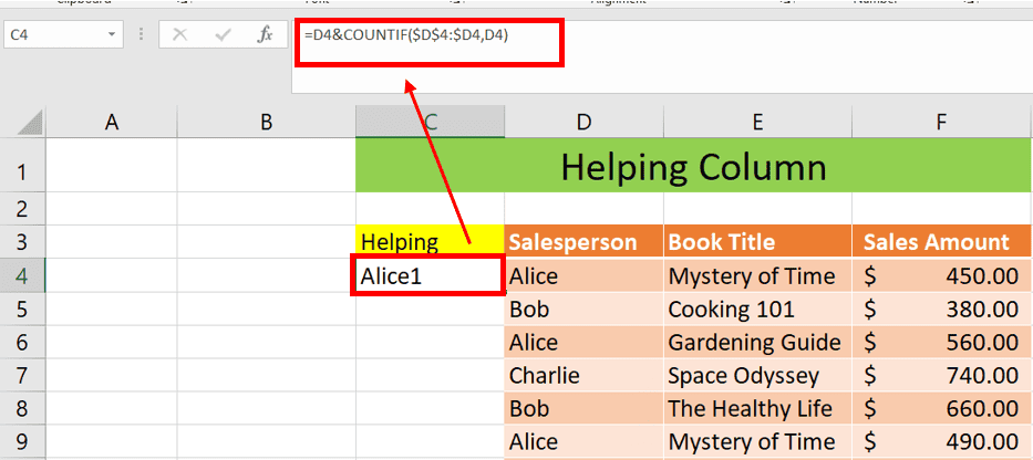 How to create a column in Excel using VLOOKUP.