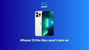 The iPhone 13 Pro Max does not turn on.