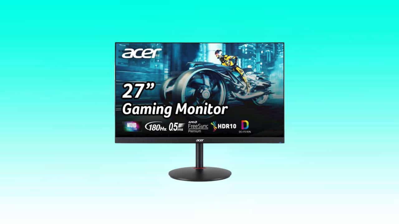 Acer 27 180Hz 1080p IPS Gaming Monitor with AMD FreeSync - 0.5ms, HDR10,  99% sRGB