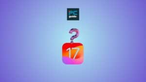 How to install the iOS 17.4 public beta - step-by-step guide. Image shows the iOS 17 logo underneath a pink question mark on a purple gradient background.