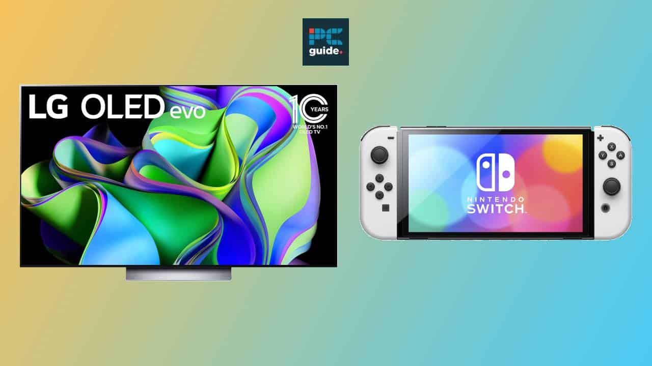 Comparison between LG OLED TV and Nintendo Switch OLED.