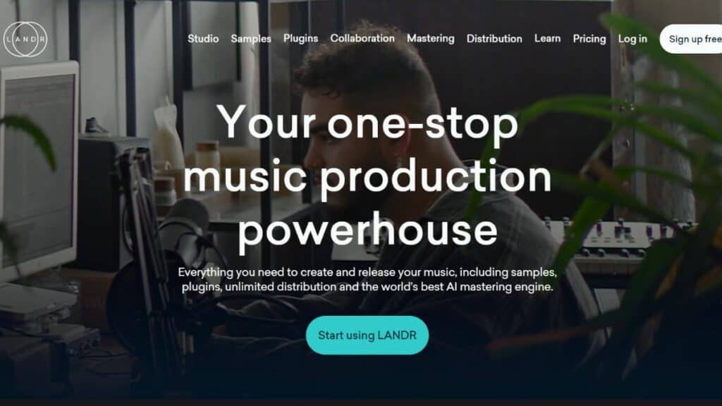Music production powerhouse wordpress theme with AI audio enhancer capabilities.
