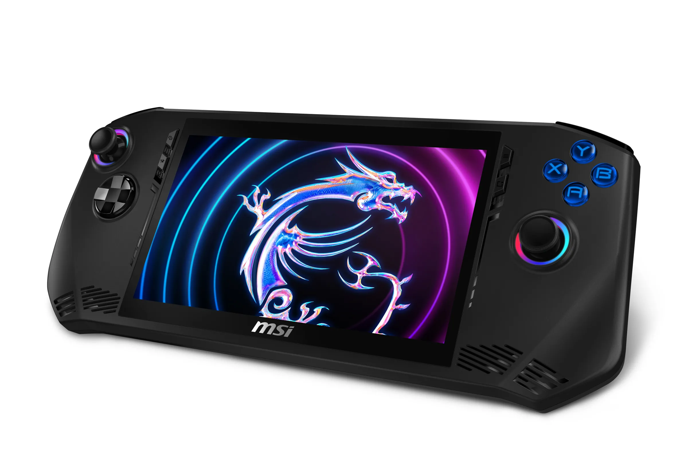 A gaming PC featuring a fierce dragon on the screen.