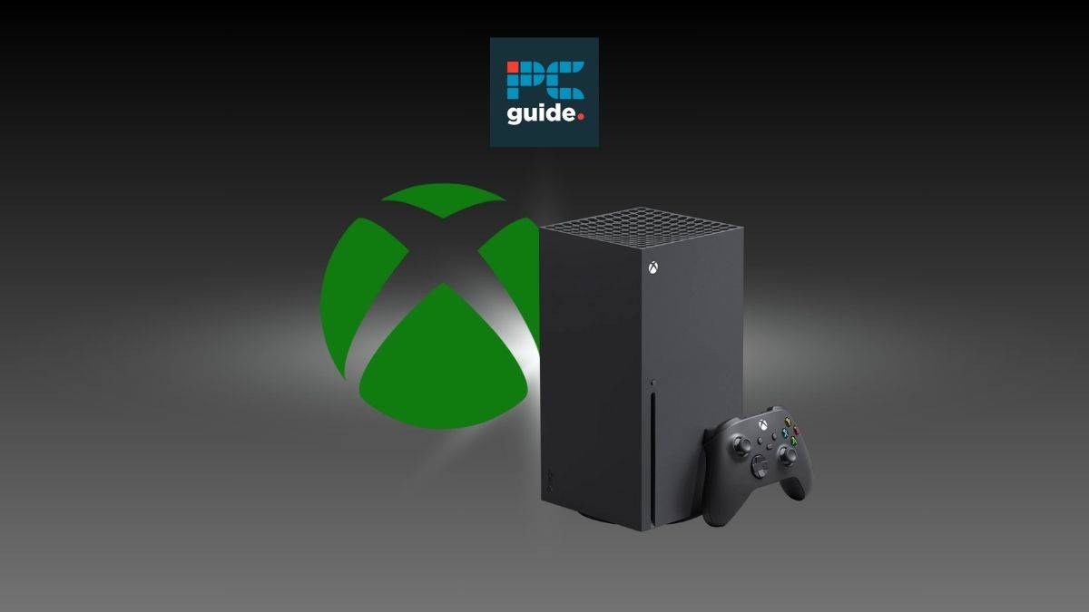 Next-gen Xbox Xbox. Image shows an Xbox console and the Xbox logo on a black background below the PCguide logo