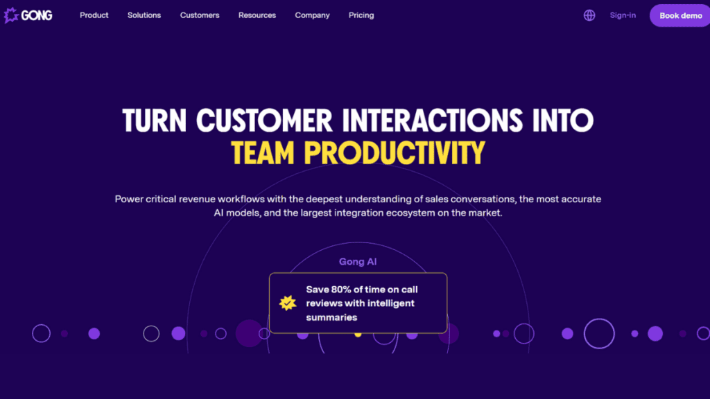 Turn customer interactions into team productivity using AI sales tools.