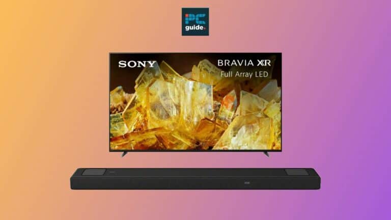 A Sony Bravia TV paired with a Sony soundbar for an immersive viewing experience.