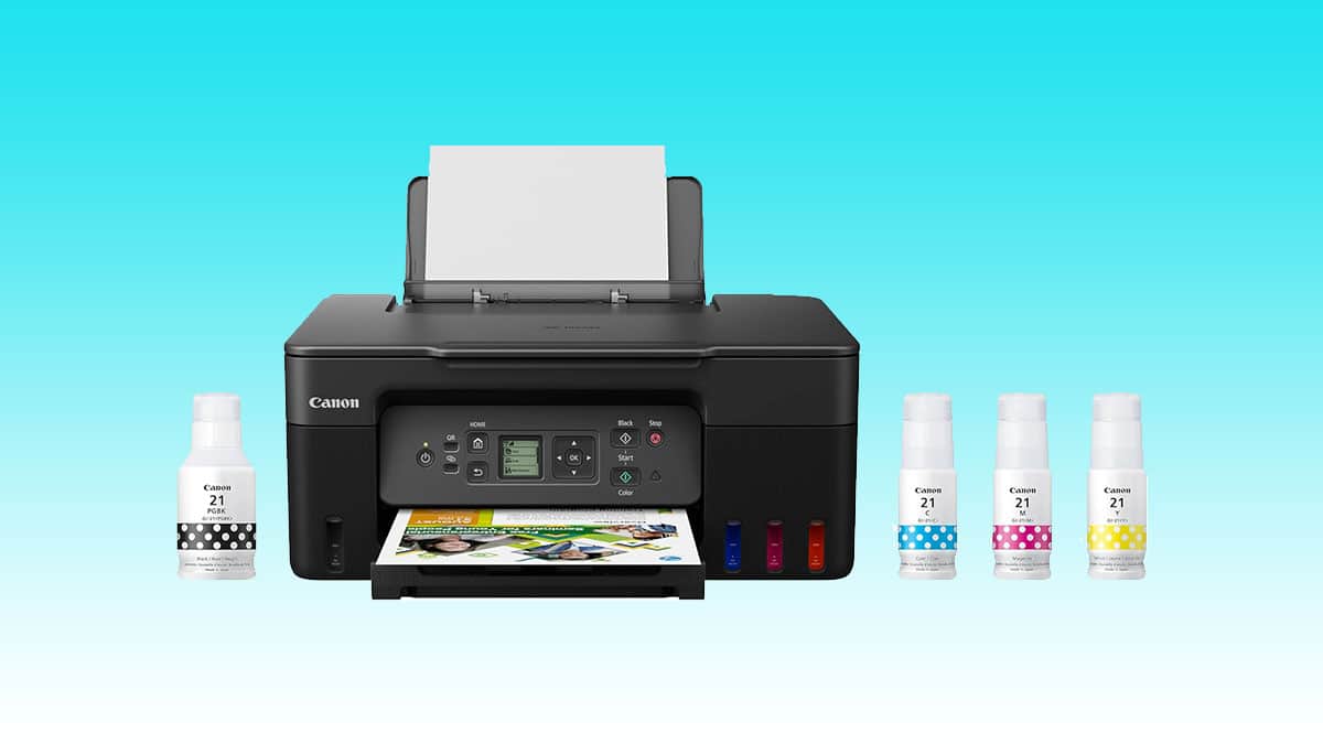 An auto inkjet printer with a set of draft ink cartridges.