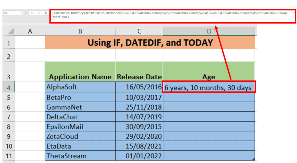 Learn how to create a table in Excel, including an ageing formula and the option to automatically populate the current date.