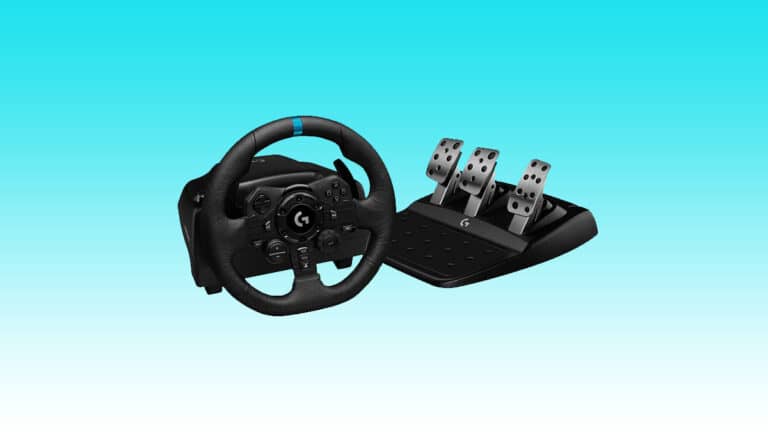 Logitech Racing Wheel with pedals.