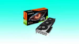 GIGABYTE GeForce RTX 3060 Gaming OC 12G graphics card with packaging.