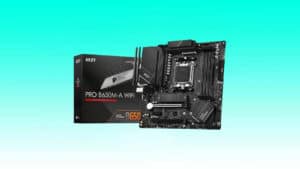 MSI PRO B650M-A WiFi ProSeries motherboard with AMD Ryzen support and DDR5 compatibility.