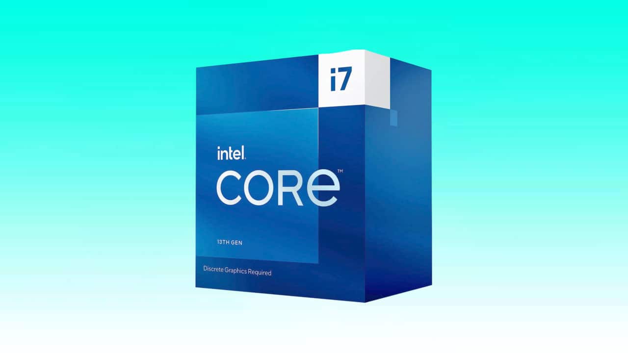 Intel Core i7-13700F 13th generation desktop processor retail box.
