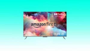 A vivid and colorful display on an Amazon Fire TV Omni QLED 4K smart TV.