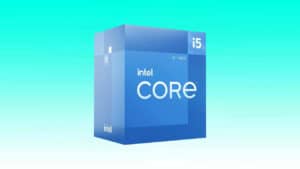 12th generation Intel Core i5 12400F desktop processor packaging box.