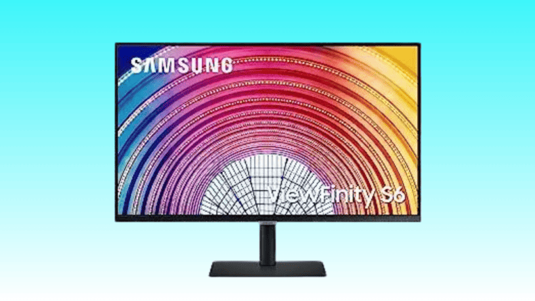 A colorful SAMSUNG ViewFinity monitor.