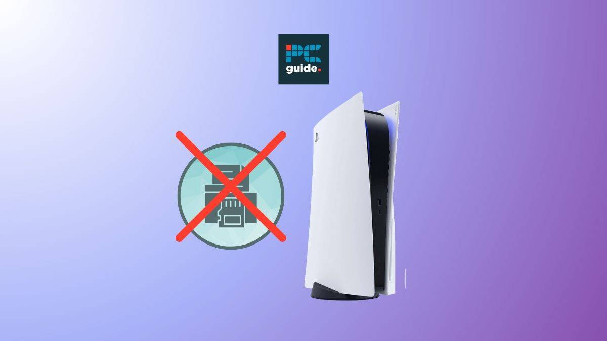 A Playstation 5 console with an icon indicating a guide on how to clear the cache.