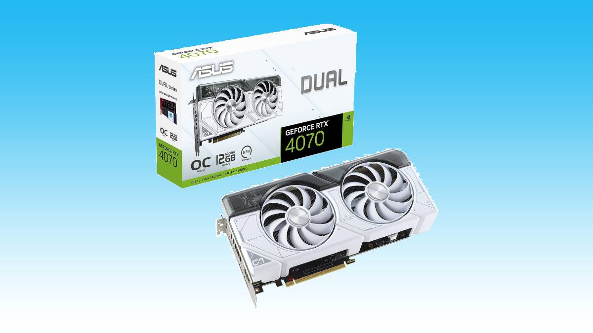 Asus RTX 4070 graphics card with packaging, ideal for Dragon's Dogma 2.