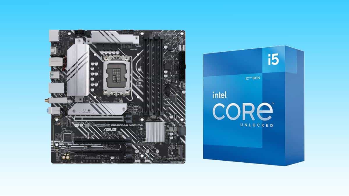 Intel Core i5-12600K Desktop Processor with Prime B660M-A WiFi DDR4 LGA 1700 ATX Gaming Motherboard discounted in Amazon bundle deal